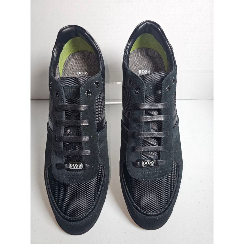 Boss Hugo Boss Men's Maze Suede Sneakers - Black - Size 12 - Picture 3 of 10